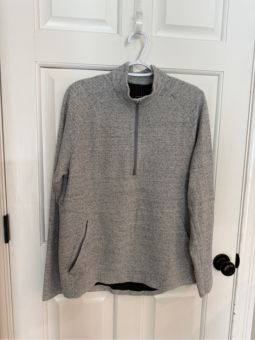 Lululemon At Ease Half-Zip Heathered Melody Light Grey Men’s Large 25754 - Picture 4 of 11